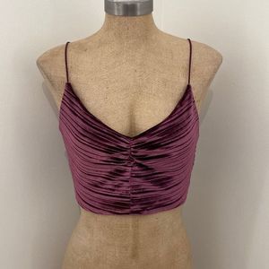 Wild Fable Purple Ruched Tank Top
